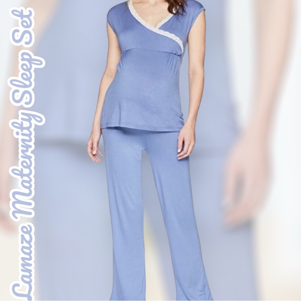 Lamaze Maternity 2pc Sleeveless Sleep Pant Set Sz Medium NWT